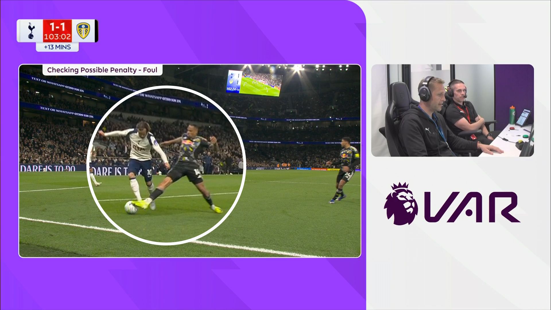 VAR Spurs penalti 90+13 dalam pertandingan