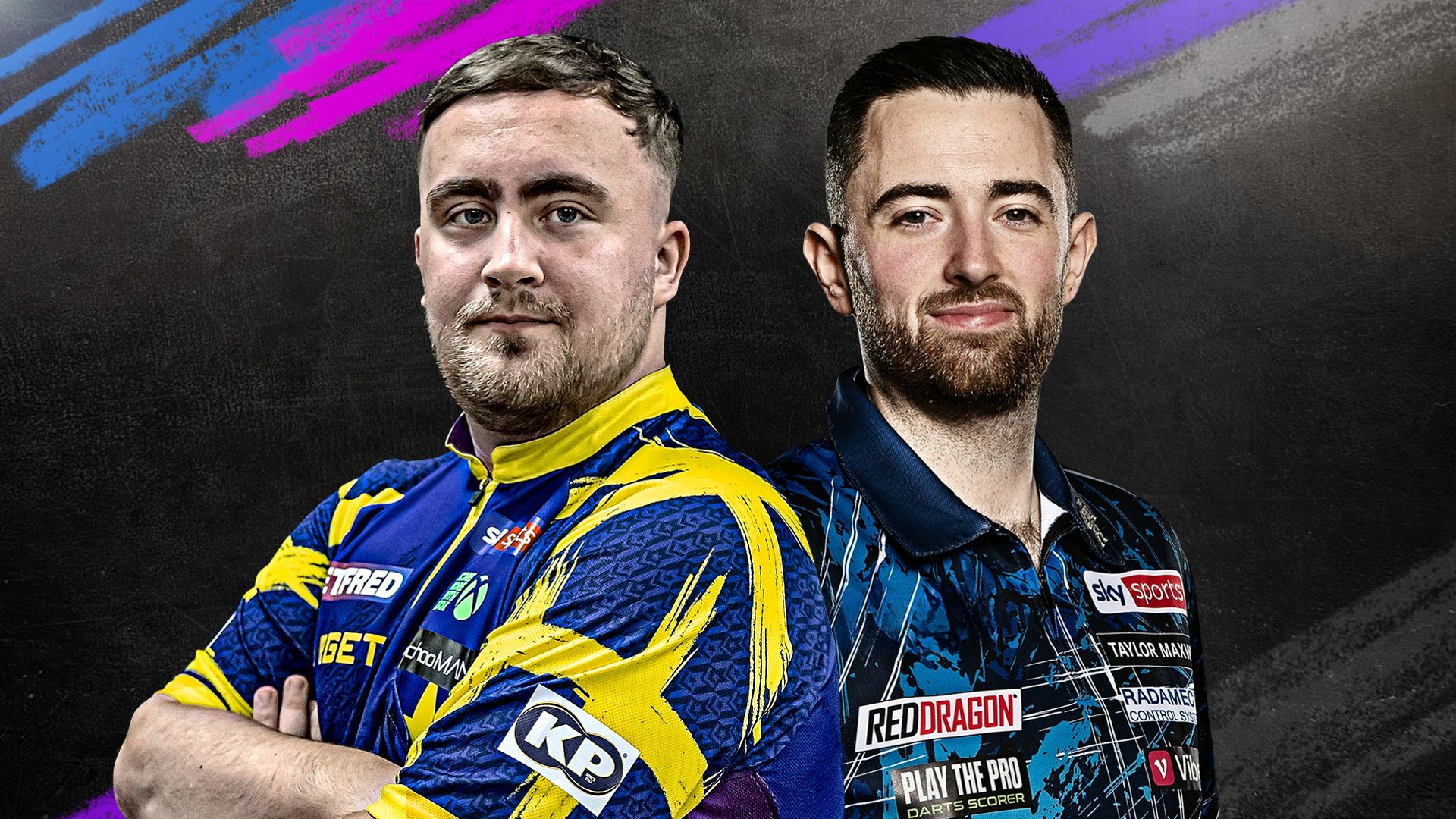 Aksi final Premier League Darts antara Littler dan Humphries