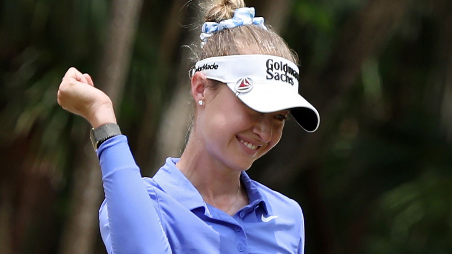 Nelly Korda merayakan kemenangan di Riviera Maya Open